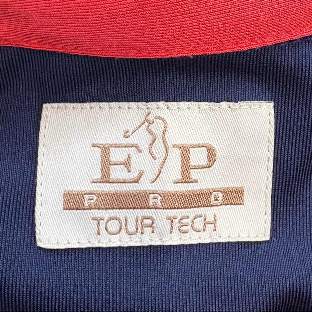EP PRO TOUR TECH Sleeveless Golf Polo Navy Blue Medium - Picture 4 of 8